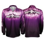 Bigfish Purple Scales Adults' Sublimated Polo Shirt Purple
