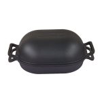 Campfire Cast Iron Oval Camp Oven 2 Piece Set Black