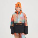 O'Neill Youth Boy's Anorak Snow Jacket Dark Blue Fade Halftone