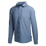Mountain Designs Men's Hancock Long Sleeve Shirt Mid Blue - Image 5