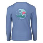 Body Glove Youth Girls Long Sleeve Waves Are Calling Rash Vest Element Blue - Image 2
