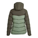 Cederberg Women's Retro Mawson Hooded Puffer Jacket Khaki / Light Rose Lining - Image 2
