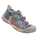 Keen Kids' Sand Seacamp II Sandals Flint Stone Ocean Wave - Image 3