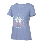 Cape Women's Stay Wild Lacey Tee Cornflower - Image 3