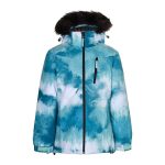 Chute Youth Tie Dye Snow Jacket Marine Teal & Beach Glass