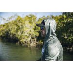 Nomad Design Khaki Camo Splice Hooded Tech Fishing Shirt Green - Image 8