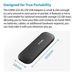 D-Link DWM-222 4G LTE USB Adaptor Travel Modem Black - Image 2