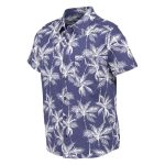 Cape Youth Boy's Tropical Short Sleeve Shirt Navy - Image 3