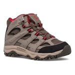 Merrell Kid's MOAB 3 Waterproof Mid Hiking Boots Boulder & Red