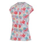 Body Glove Women's Floral Wave Full Zip Cap Sleeve Rash Vest Print - Image 3