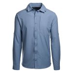Mountain Designs Men's Hancock Long Sleeve Shirt Mid Blue