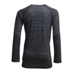 Mountain Designs Kids' Merino Blend Long Sleeve Stripe Top Black Stripe - Image 3