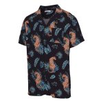 Cape Men's Tropical Leopard Shirt Charcoal - Image 3
