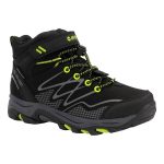 Hi-Tec Kids' Blackout Waterproof Mid Hiking Shoes Black & Lime - Image 3