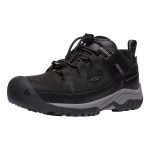 Keen Kids Targhee Waterproof Low Hiking Boots Black & Steel Grey - Image 2