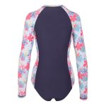 Body Glove Women's Floral Wave Long Sleeve Rash Suit Navy & Print - Image 2