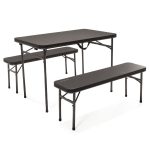 Oztrail Ironside Picnic Table Set Charcoal