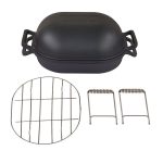 Campfire Cast Iron Oval Camp Oven 2 Piece Set Black - Image 7