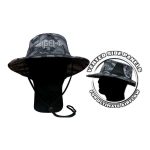 Bigfish Aus Camo Grey Wide Brim Hat Multicoloured X Large