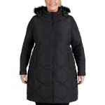 Cape Women's Harriet Long Line Plus Size Puffer Jacket Black - Image 4