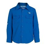 Trip In A Van Kids Fishing Shirt Blue