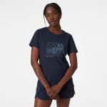 Helly Hansen Women's F2F Organic Cotton Tee Navy - Image 4