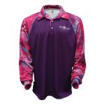Big Fish Camoscale Diva Sublimated Fishing Shirt Purple Camo