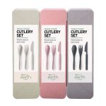 Is Gift Wheat Straw Travel Cutlery Set Assorted - Image 2