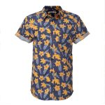 Cape 'Trip In A Van' Kids' Beach Floral Shirt Blue