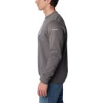 Columbia Men's Columbia Logo Fleece Crew Grey Heather - Image 3