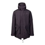 Cape Men's Long Hood Rain Coat Black