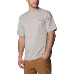 Columbia Men's Basic Logo Short Sleeve Tee Grey Heather - Image 6