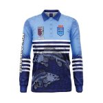 State of Origin 2023 Kids Sublimated Fishing Shirt Blues State Of Origin Blues