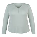 Gondwana Women's Warrie Henley Top Plus Size Sage