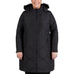 Cape Women's Harriet Long Line Plus Size Puffer Jacket Black - Image 5
