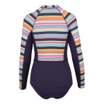 Body Glove Women's Stripe Long Sleeve Rash Suit Navy & Print - Image 2