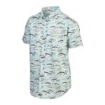 Gondwana Men's Short Sleeve Fish Shirt Light Blue - Image 3