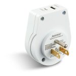 Go Travel Slim USA Outbound Travel Adaptor USB-A + USB-C White - Image 3