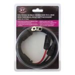 KT Cables MC4 Plug And Socket To 8mm Ring Terminals 600mm Black - Image 2