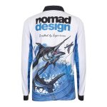 Nomad Design Mighty Marlin White Collared Fishing Shirt White - Image 2