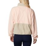 Columbia Women's Back Bowl Full Zip Fleece Jacket Peach Blossom & Ancient Fossil - Image 3