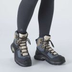 Salomon Women's Quest Element Gore-Tex Mid Hiking Boots Ebony & Stormy Weather - Image 4