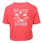 Body Glove Youth Girl's Short Sleeve Logo Surf Tee Pink Punch - Image 2