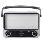 Retro TV Bluetooth Rechargeable Speaker & Smart Phone Holder Grey