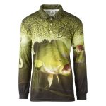 Bigfish Cod Skin Sublimated Polo Shirt Green
