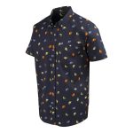 Mountain Designs Navy Men's Tonga Short Sleeve Shirt Navy / Tent - Image 5