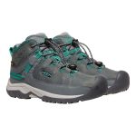 Keen Youth Targhee Waterproof Mid Hiking Boots Steel Grey Porcelain - Image 3