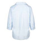 Gondwana Women's Bouddi Hemp 3/4 Shirt Bluebell Stripe - Image 2