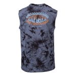 Trip In A Van Kids Muscle Tank Vintage Indigo / Black Tie Dye - Image 2