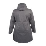 Cape Women's Baylee Long Rain Jacket Plus Size Charcoal Melange - Image 5